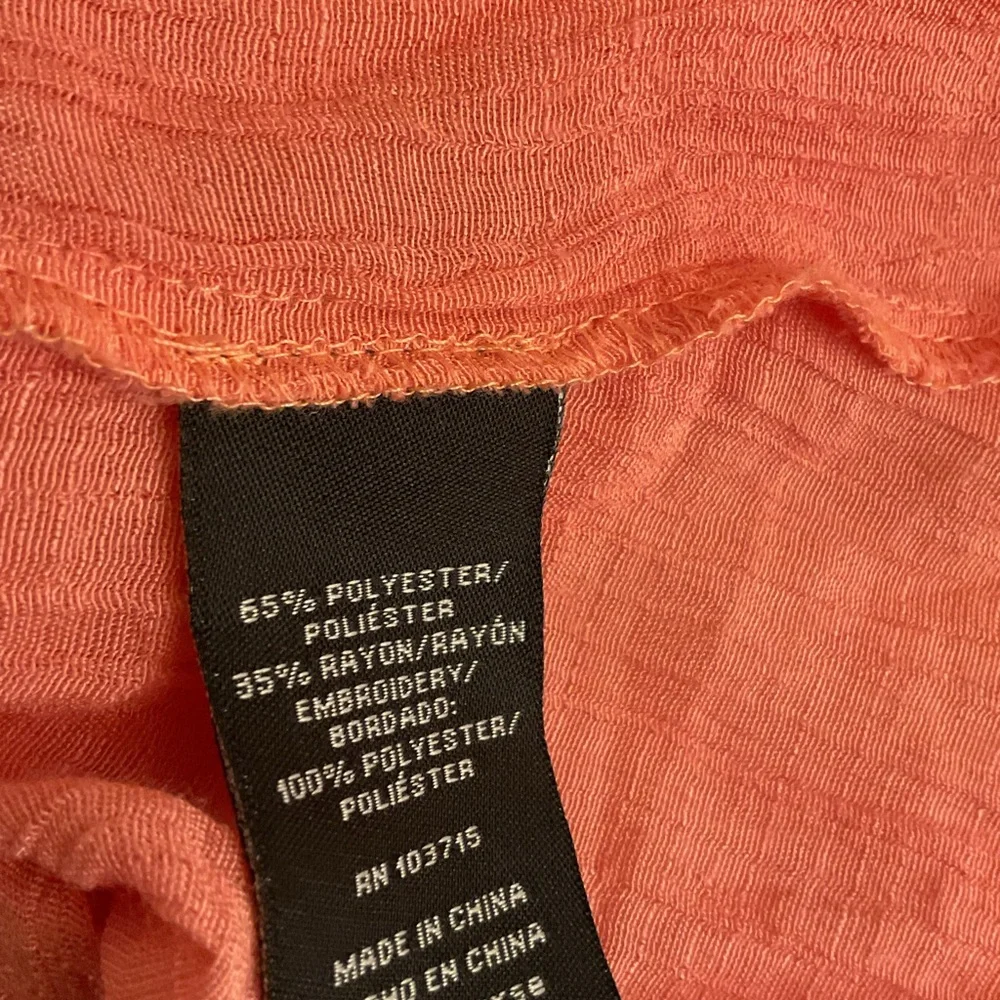 Zac & Rachel Women's Light & Airy Front Tie Boho Top 3X Plus Size - Picture 4 of 4